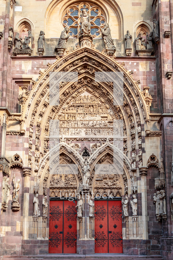 entrance door of Saint Theobald's Church 