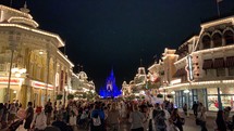 Disney World at night 