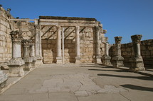 The synagogue at Capernaum.