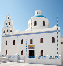 The Church of Panagia of Platsani - Santorini, Greece.