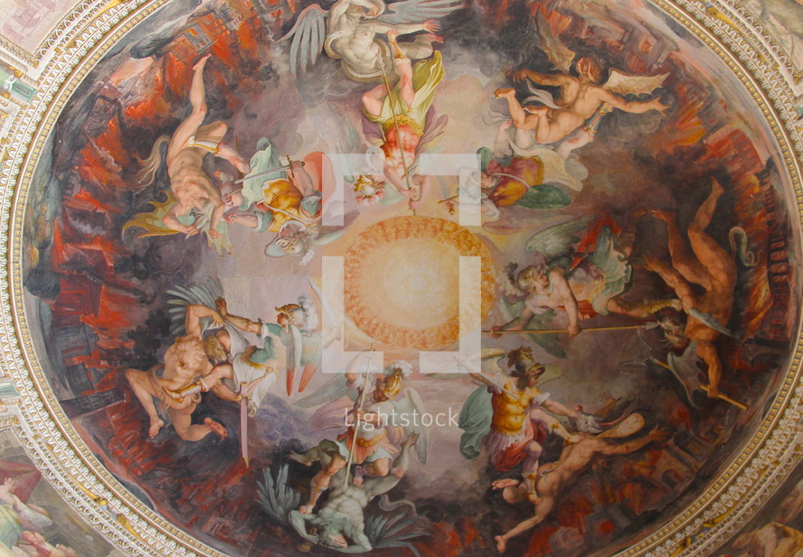 Vatican Museum Painted Dome - angels 