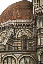 ornate detail on the exterior walls of a Cathedral 