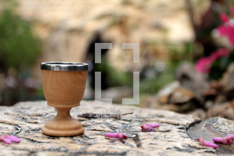 Communion Cup at the Garden Tomb in Israel