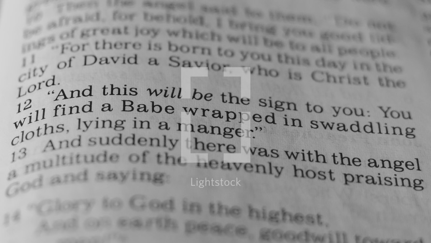 Christmas Scripture up close