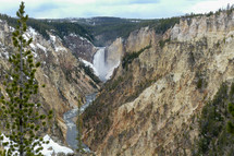 waterfall in Yellowstone National Park, WY