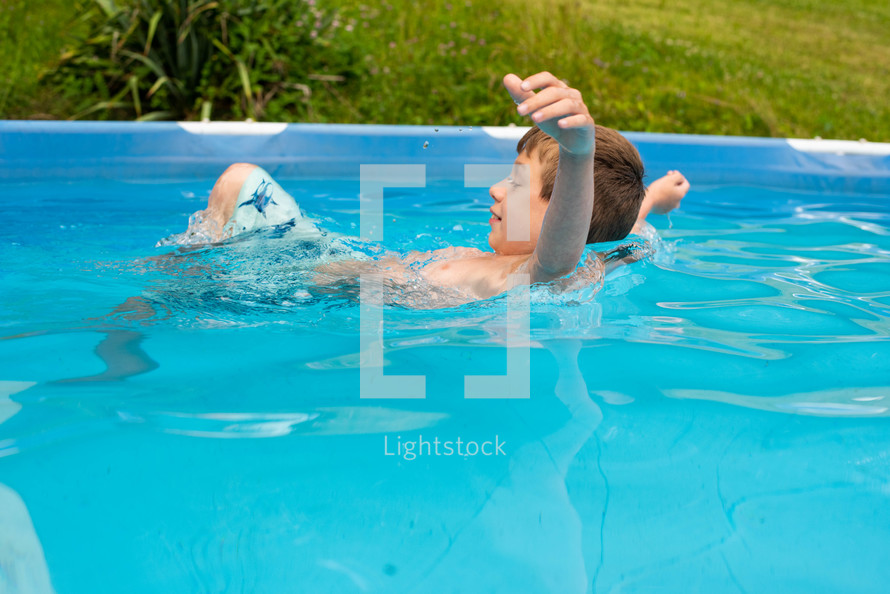 child in a pool 