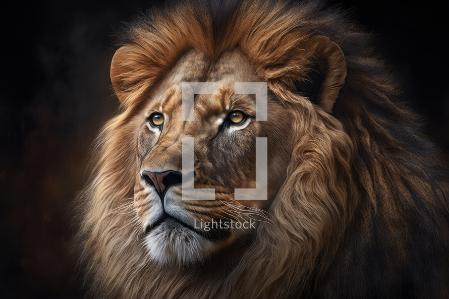 A majestic lion