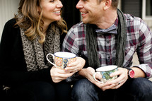 couple drinking coffee together 