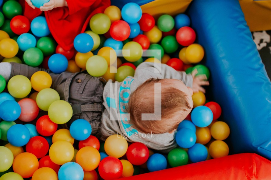 toddler in a Ball pit 