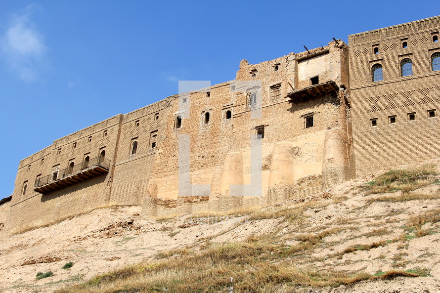 Ancient city wall around Erbil, Northern Iraq. 