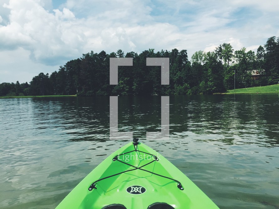 bow of a kayak 