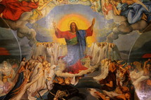 A painting of the triumphant resurrected Jesus 