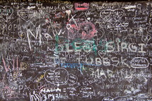 School chalk board graffiti 