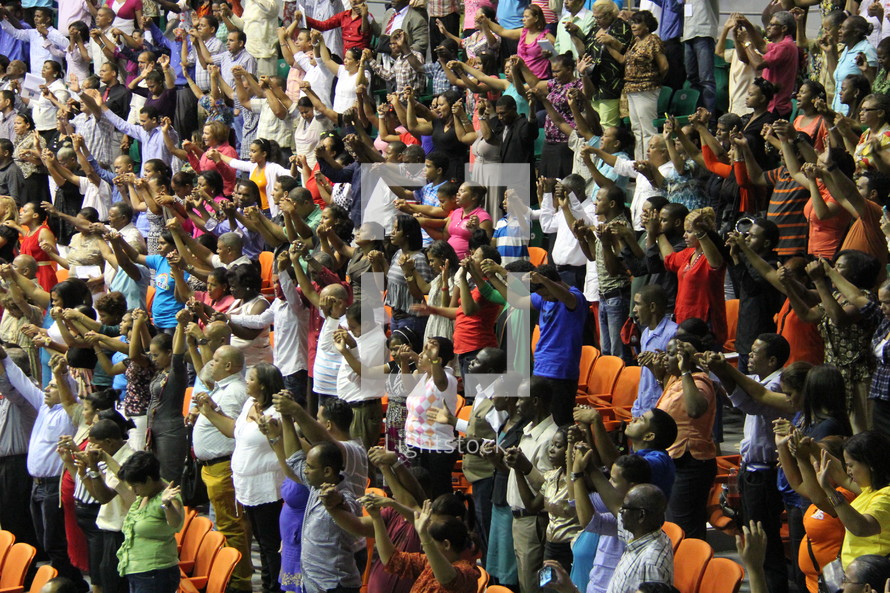 conference worship service in a large auditorium 