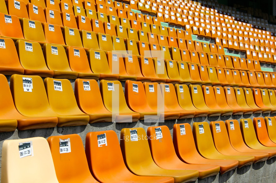 numbered stadium seats