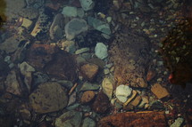 stones underwater 
