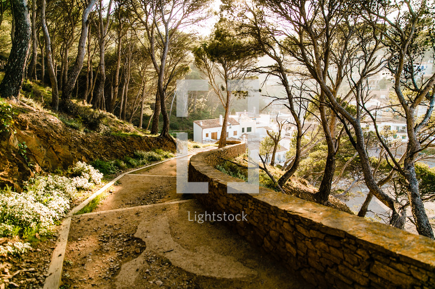 steps on a dirt path in Spain 