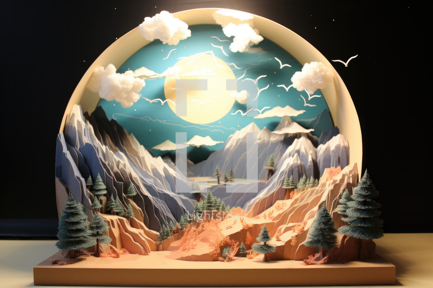 "In the beginning God created the heavens and the earth" Genesis 1:1. Diorama