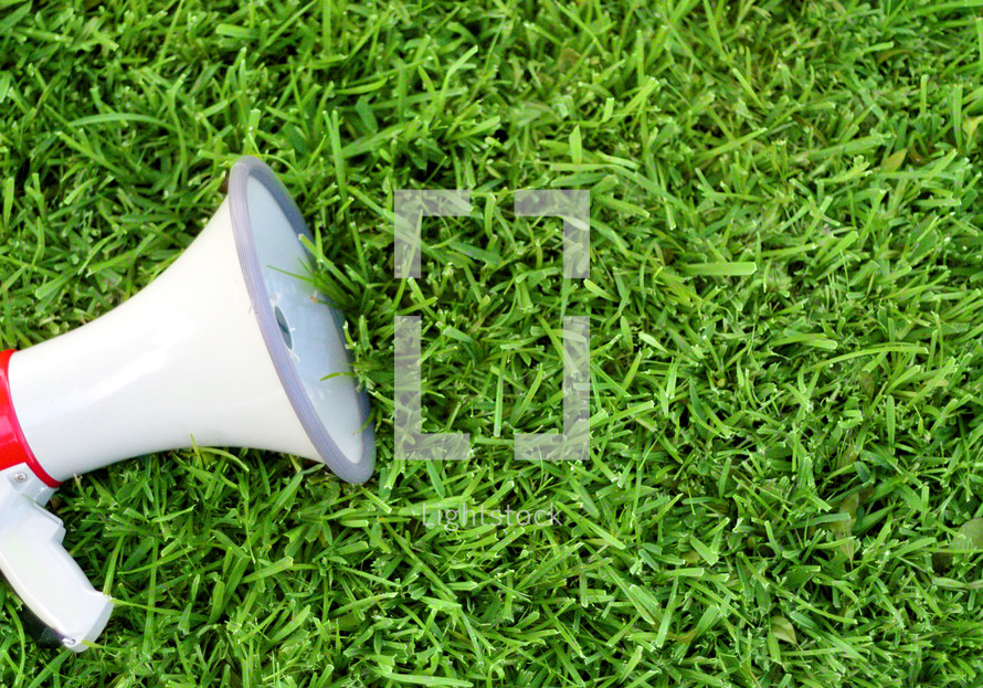 megaphone in the grass 