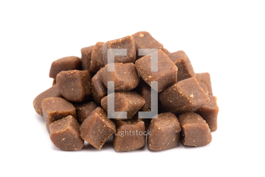 Small Doggie Treats on a White Background