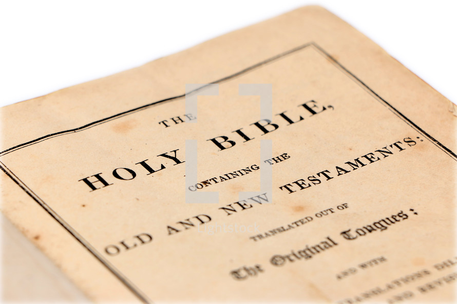 Title page of the Holy Bible 
