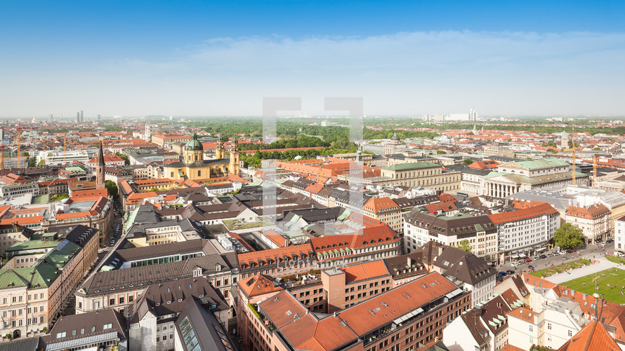 roofs and skyline of Munich 