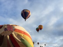 rising hot air balloons 