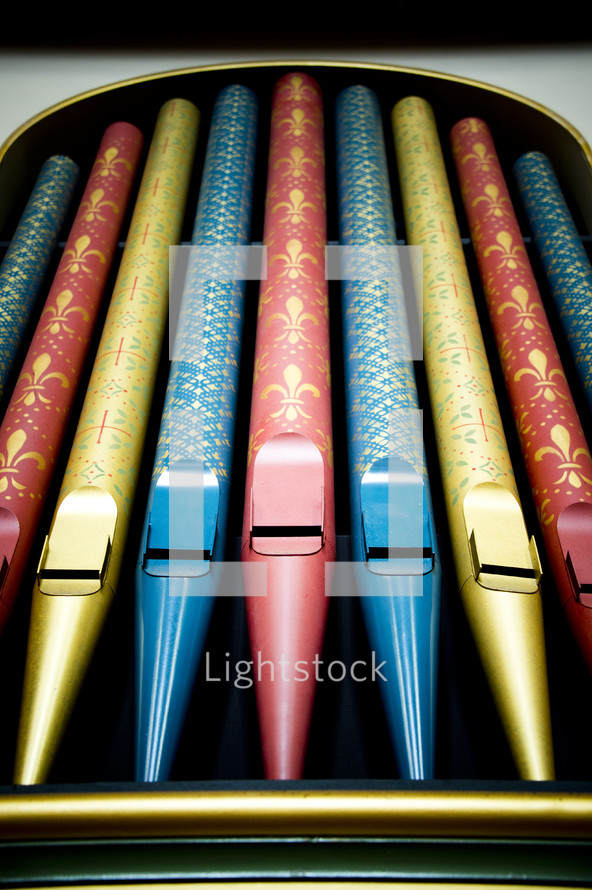 colorful organ pipes 
