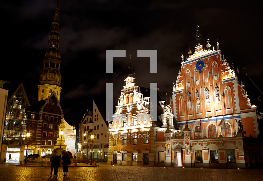 Old Riga at night