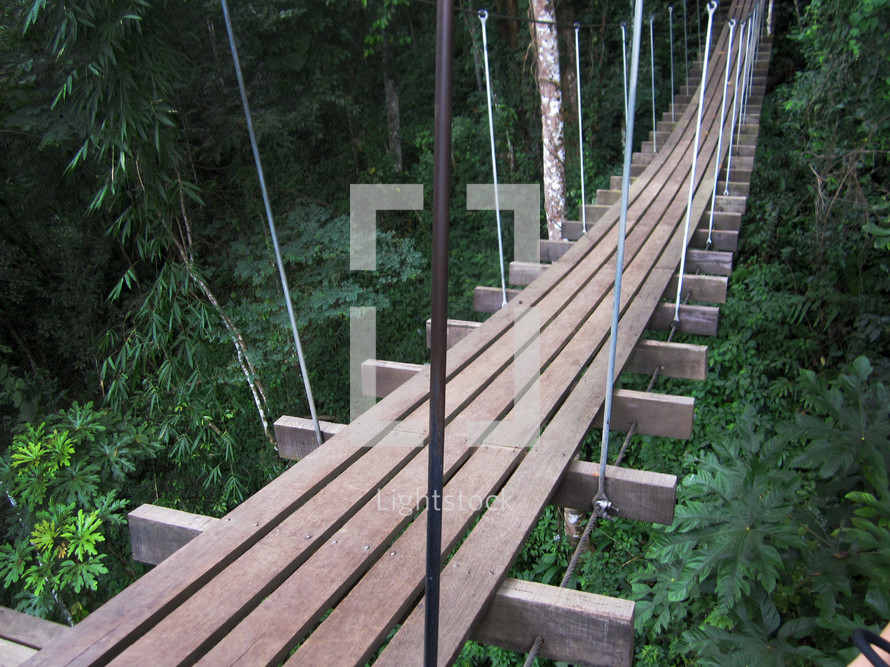 hanging walking bridge 