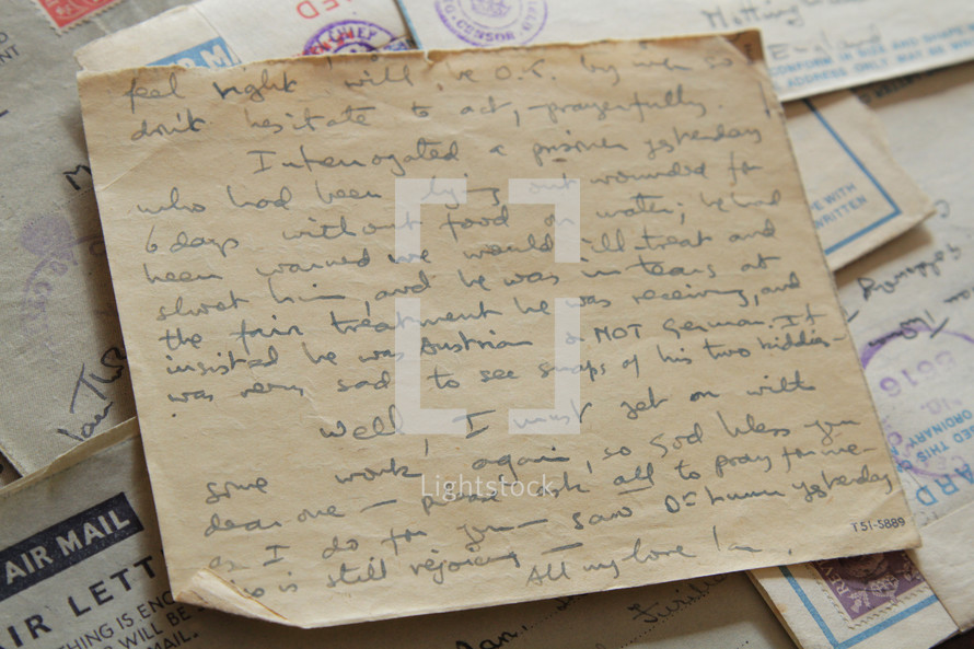 letter written on old paper 