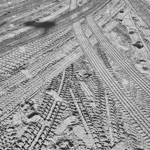 tire tracks in sand
