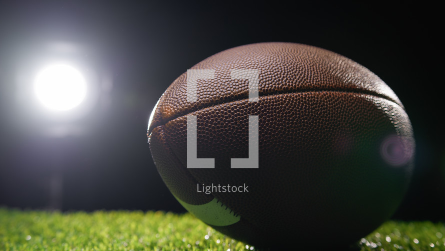 stadium lights on a football ball