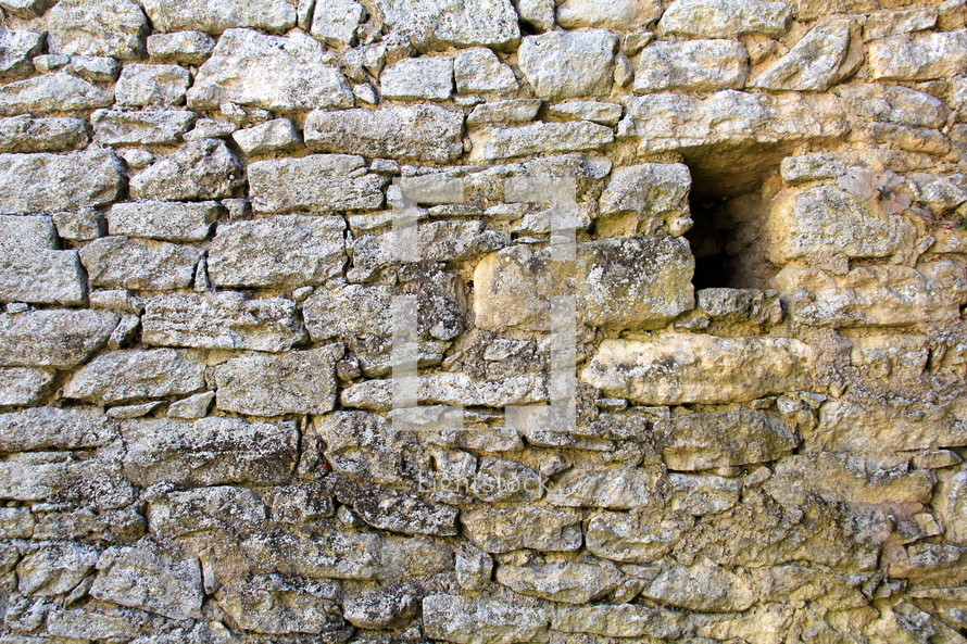 A window on the walls of a castle 