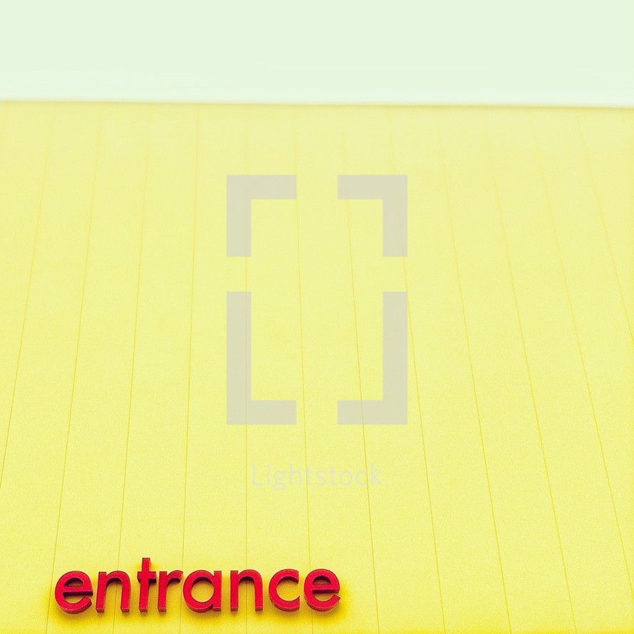Entrance store sign