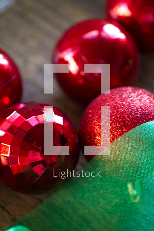 Red Christmas ornaments