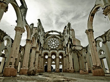 a church in ruins 