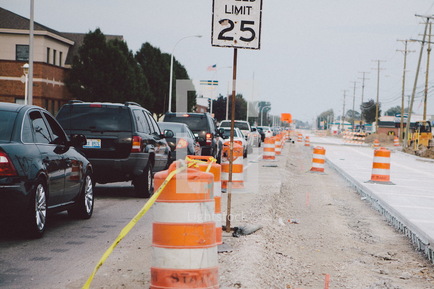 road construction cones 