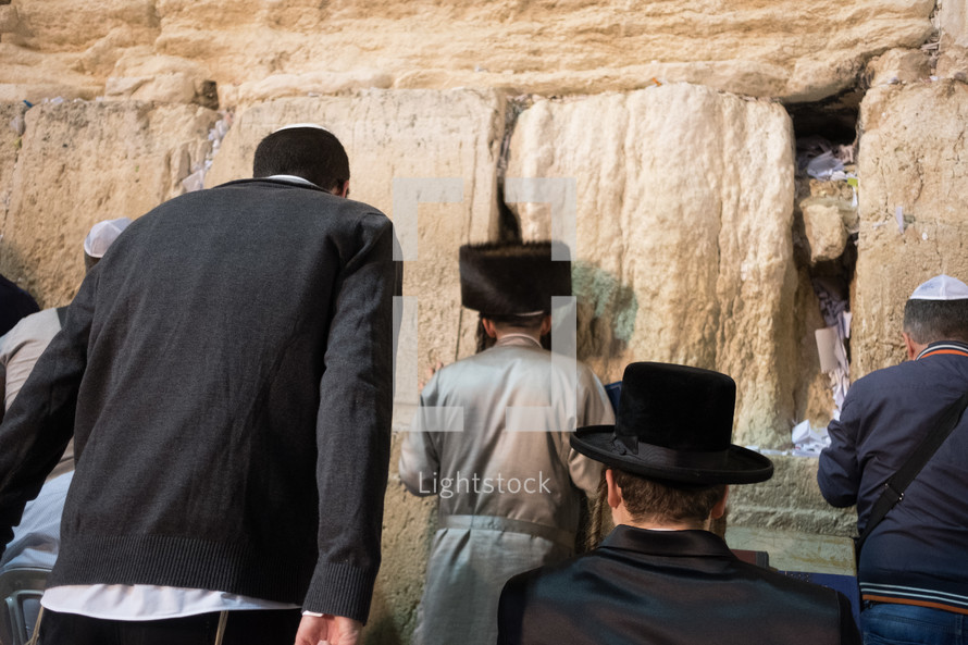 prayers on the wall in Jerusalem 
