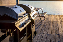 grills on a dock 