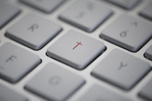 cross key on a keyboard 
