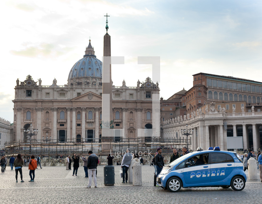 Saint Peter in Vatican City there has been an increase in police checks.