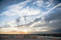 rooftop sunset in the Dominican Republic 