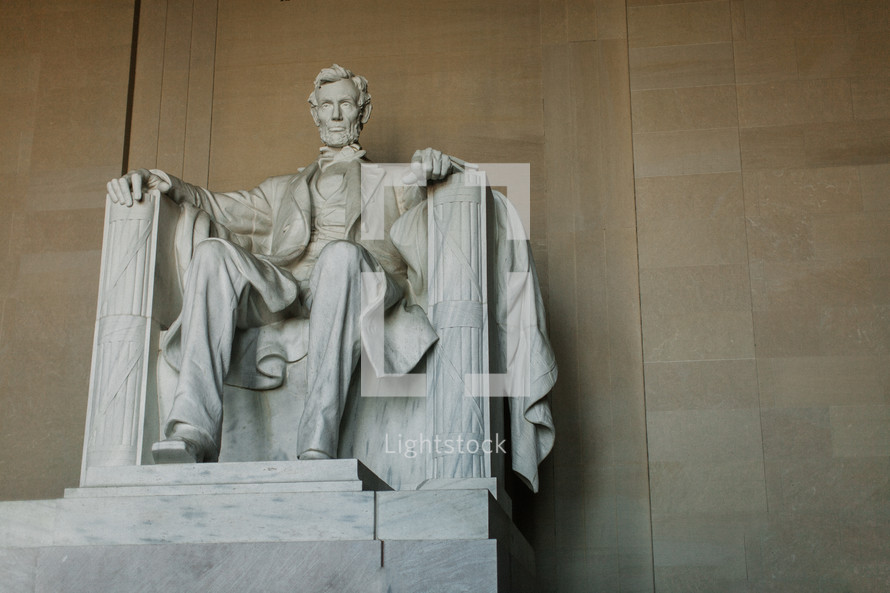 Lincoln statue at the Lincoln Memorial in Washington DC