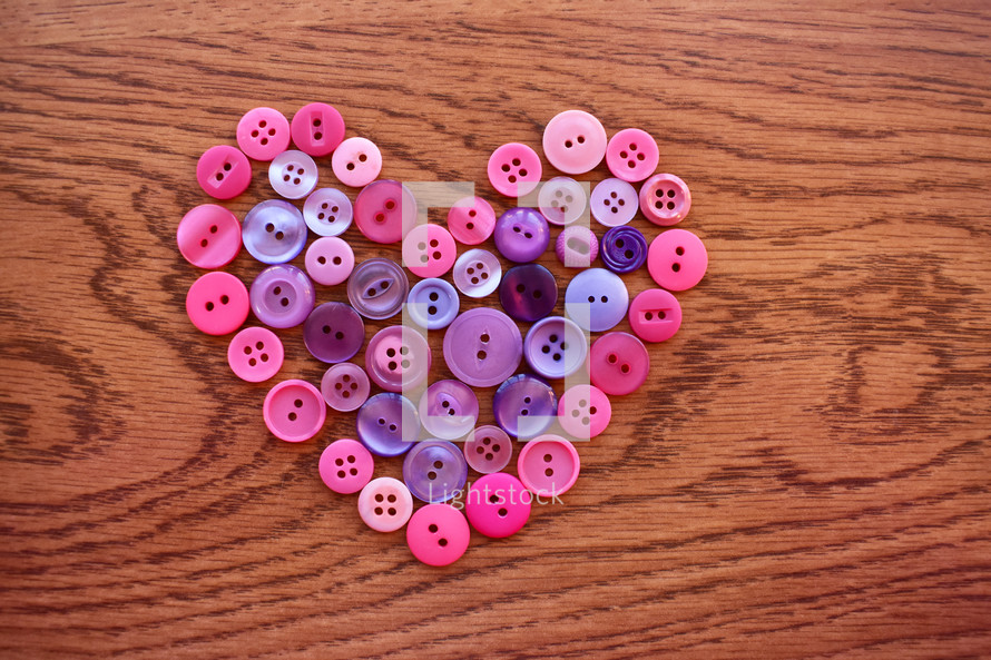 heart shaped buttons 
