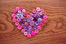 heart shaped buttons 