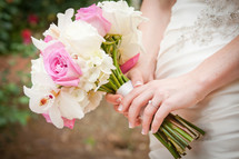 woman holding a bouquet