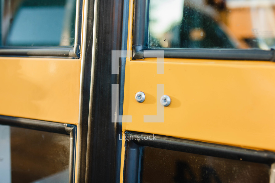 doors on a school bus 