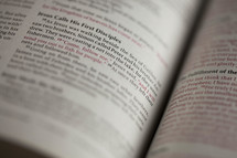 A Bible open to verses concerning Jesus and his first disciples.