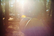 tents under bright sunlight 